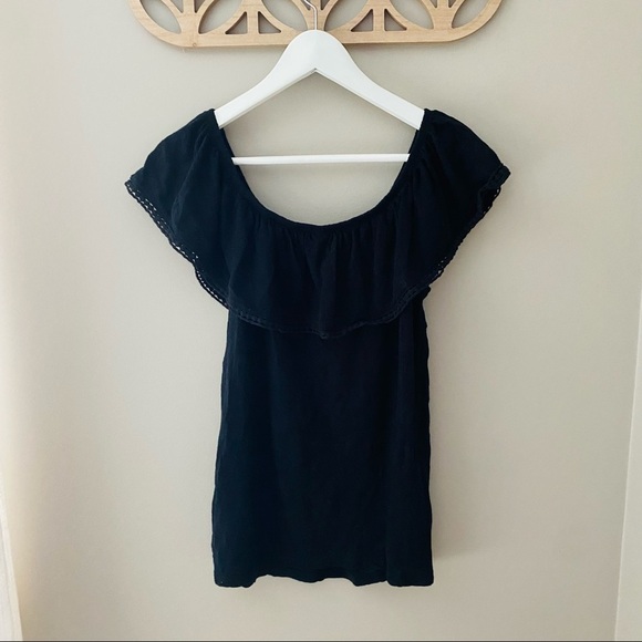 Old Navy Off The Shoulder Top Black Sz Small - Picture 6 of 8